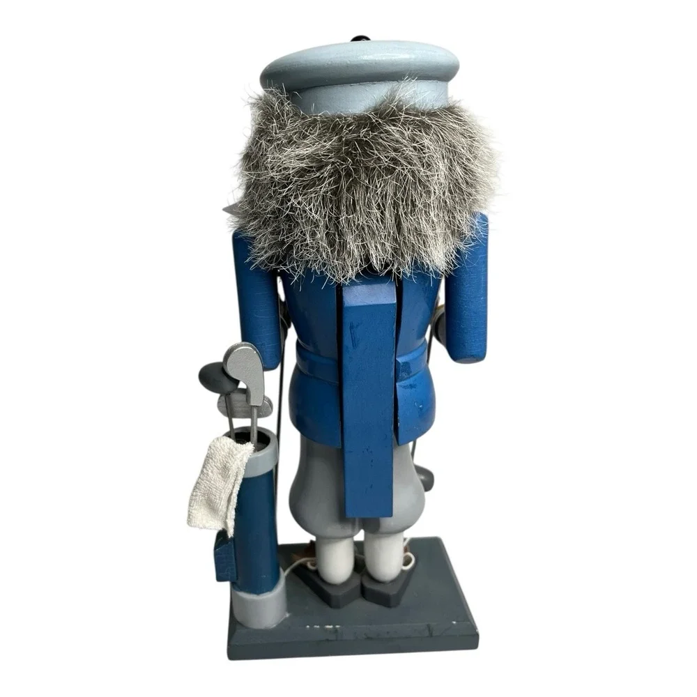 Golfer Christmas Nutcracker Wooden Bag Golf Clubs 19th Hole 11
